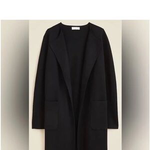 J Crew Juliette Collarless Sweater Blazer Black size medium